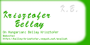 krisztofer bellay business card